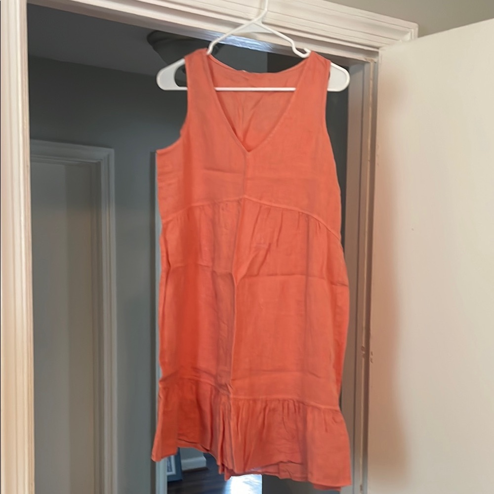 Sleeveless Orange Dress